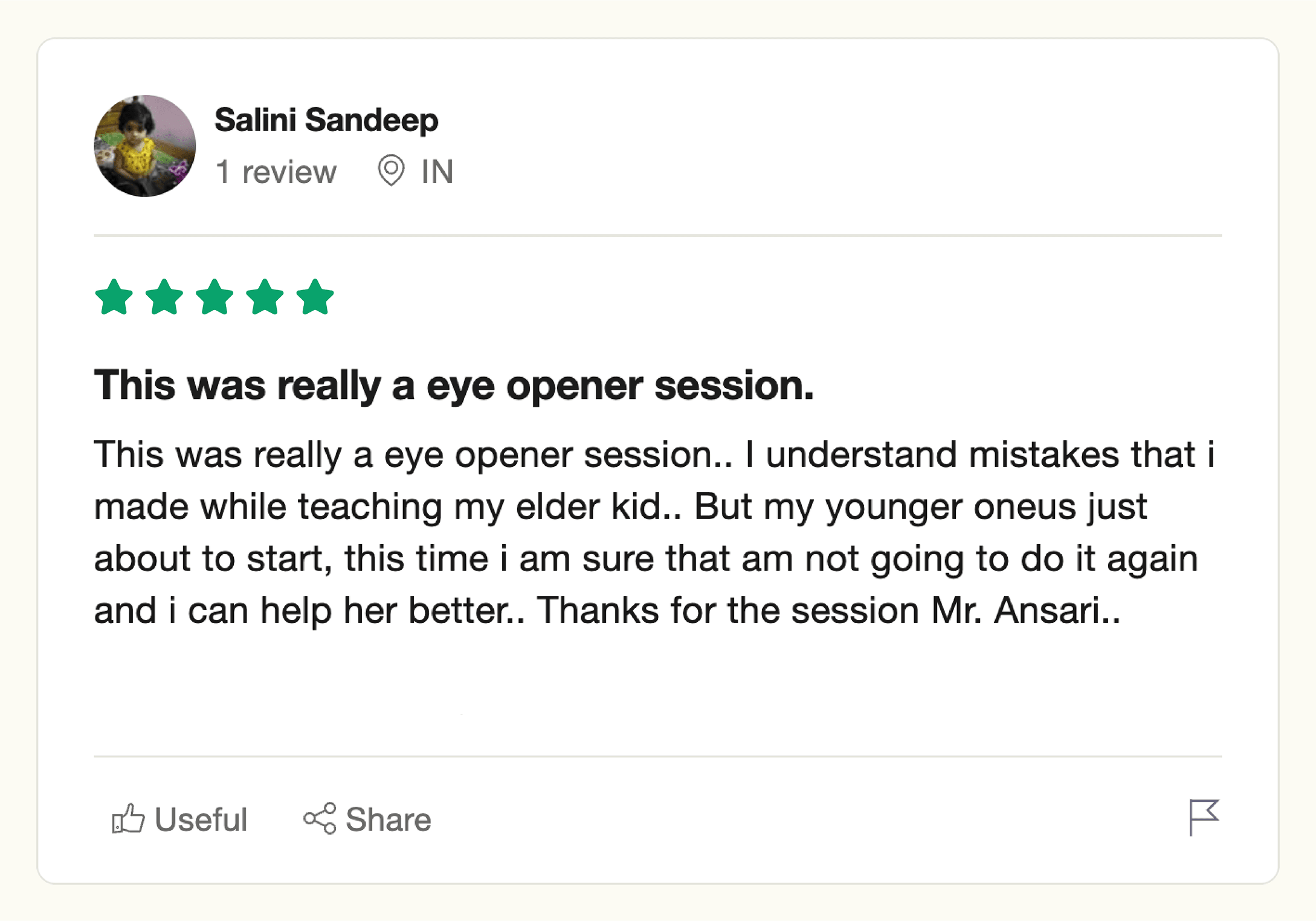 Parent Testimonial 2